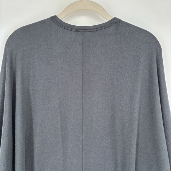 SOFTIES Dream Kimono‎ Open Cardigan Sz S/M Black Knit Dolman Sleeve Pockets - Picture 9 of 12